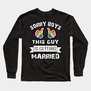 BACHELOR LGBT Gay Pride  Groom Bride Long Sleeve T-Shirt